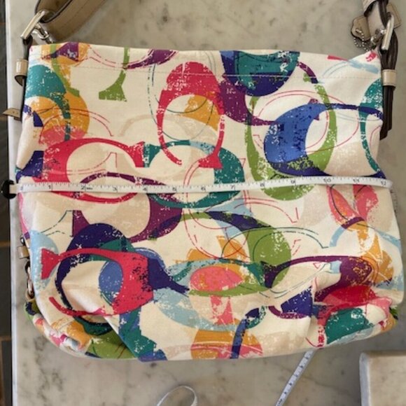 COACH Stamped Signature C Duffle Hobo Crossbody Shoulder Bag 31183E - Picture 14 of 17